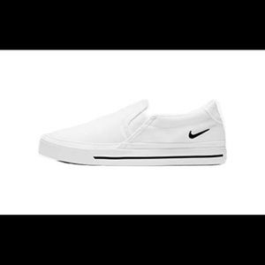 Nike Women's Court Legacy Slip-On's Size 9 White